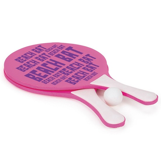 Wooden Paddle Bat Set (Pink)