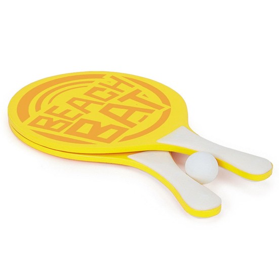 Wooden Paddle Bat Set (Yellow)