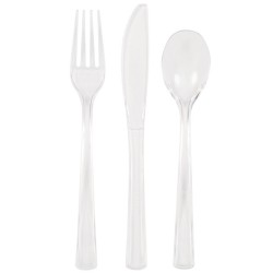 Clear Plastic Cutlery (x6 Sets)