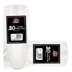 Half Pint Plastic Drinking Cups (20 Pack)