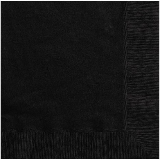 Midnight Black Napkins (20 Pack)