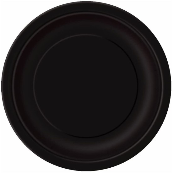 Midnight Black 9" Plates (16 Pack)