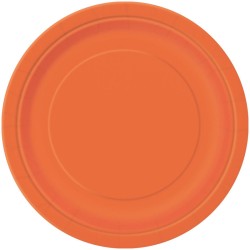 Pumpkin Orange 9" Plates (16 Pack)