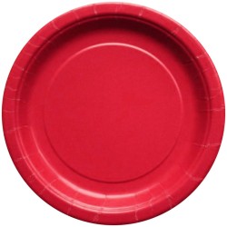 Ruby Red 9" Plates (16 Pack)