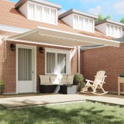 Automatic Retractable Awning Beige 400x300 cm,  Awning Replacement Fabric for 4x3 m Frame Beige