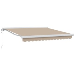 Automatic Retractable Awning Beige 300x250 cm,  Awning Replacement Fabric for 3x2.5 m Frame Beige