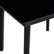 3 Piece Garden Dining Set Black Poly Rattan