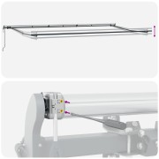 Automatic Retractable Awning Beige 600x350 cm,  Awning Replacement Fabric for 6x3,5 m Frame Beige