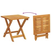 Sun Loungers 2 pcs with Cushions and Table Red Solid Wood Acacia