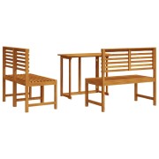4 Piece Garden Dining Set in Solid Acacia Wood