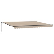 Automatic Retractable Awning Beige 450x350 cm,  Awning Replacement Fabric for 4,5x3,5 m Frame Beige