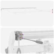 Automatic Retractable Awning Beige 450x300 cm,  Awning Replacement Fabric for 4.5x3 m Frame Beige