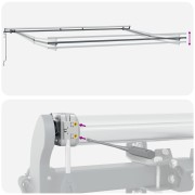 Automatic Retractable Awning Beige 400x300 cm,  Awning Replacement Fabric for 4x3 m Frame Beige