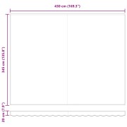 Automatic Retractable Awning Beige 450x350 cm,  Awning Replacement Fabric for 4,5x3,5 m Frame Beige