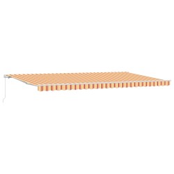 Manual Retractable Awning Yellow and Orange 600x350 cm