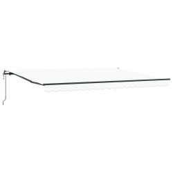 Automatic Retractable Awning White 450x350 cm,  Awning Replacement Fabric for 4,5x3,5 m Frame White