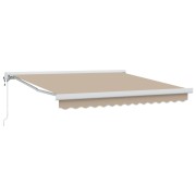 Automatic Retractable Awning Beige 350x250 cm,  Awning Replacement Fabric for 3,5x2,5 m Frame Beige