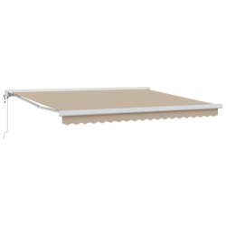 Automatic Retractable Awning Beige 400x300 cm,  Awning Replacement Fabric for 4x3 m Frame Beige