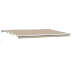 Automatic Retractable Awning Beige 500x300 cm,  Awning Replacement Fabric for 5x3 m Frame Beige