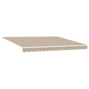 Automatic Retractable Awning Beige 400x350 cm,  Awning Replacement Fabric for 4x3.5 m Frame Beige