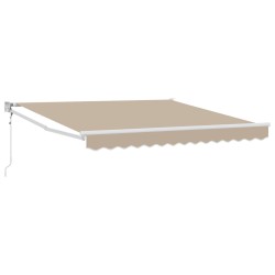 Automatic Retractable Awning Beige 350x250 cm,  Awning Replacement Fabric for 3.5x2.5 m Frame Beige