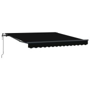 Automatic Retractable Awning Black 300x250 cm,  Awning Replacement Fabric for 3x2.5 m Frame Black