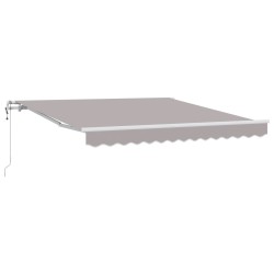 Automatic Retractable Awning Light Grey 300x250 cm,  Awning Replacement Fabric for 3x2.5 m Frame Light Grey