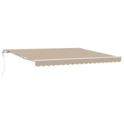 Automatic Retractable Awning Beige 400x350 cm,  Awning Replacement Fabric for 4x3.5 m Frame Beige
