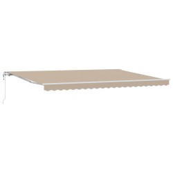 Automatic Retractable Awning Beige 500x300 cm,  Awning Replacement Fabric for 5x3 m Frame Beige