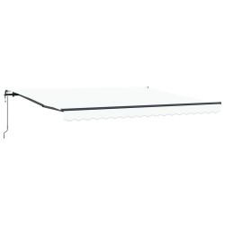 Automatic Retractable Awning White 400x350 cm,  Awning Replacement Fabric for 4x3.5 m Frame White