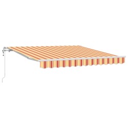 Automatic Retractable Awning in Yellow and Orange 300x250 cm