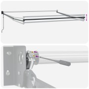 Automatic Retractable Awning Beige 400x300 cm,  Awning Replacement Fabric for 4x3 m Frame Beige