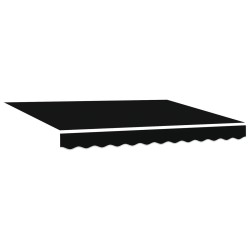 Automatic Retractable Awning Black 300x250 cm,  Awning Replacement Fabric for 3x2.5 m Frame Black