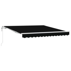 Automatic Retractable Awning Black 300x250 cm,  Awning Replacement Fabric for 3x2.5 m Frame Black