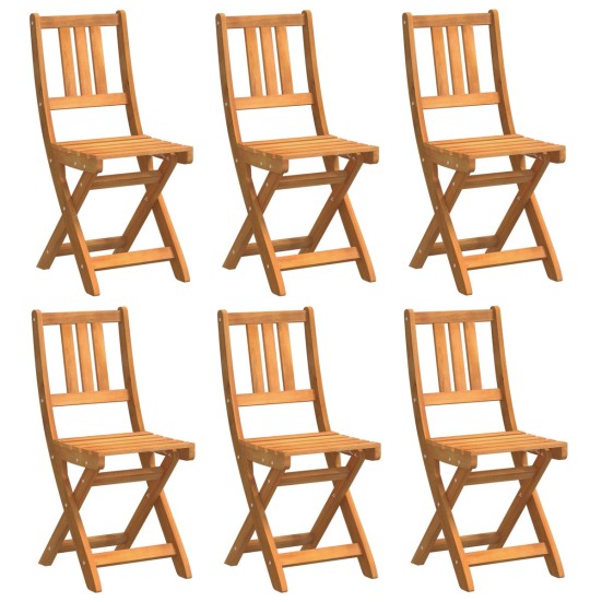 Folding Garden Chairs 6 pcs 36x46x86 cm Solid Wood Acacia,  Folding Garden Chairs 2 pcs 36x46x85 cm Solid Wood Acacia
