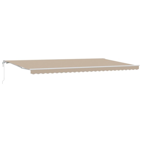 Automatic Retractable Awning Beige 600x300 cm,  Awning Replacement Fabric for 6x3 m Frame Beige