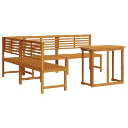 4-Piece Acacia Wood Garden Dining Set