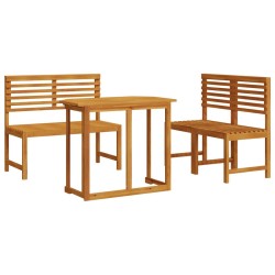 4 Piece Garden Dining Set in Solid Acacia Wood
