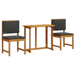 3 Piece Garden Dining Set Solid Wood Acacia
